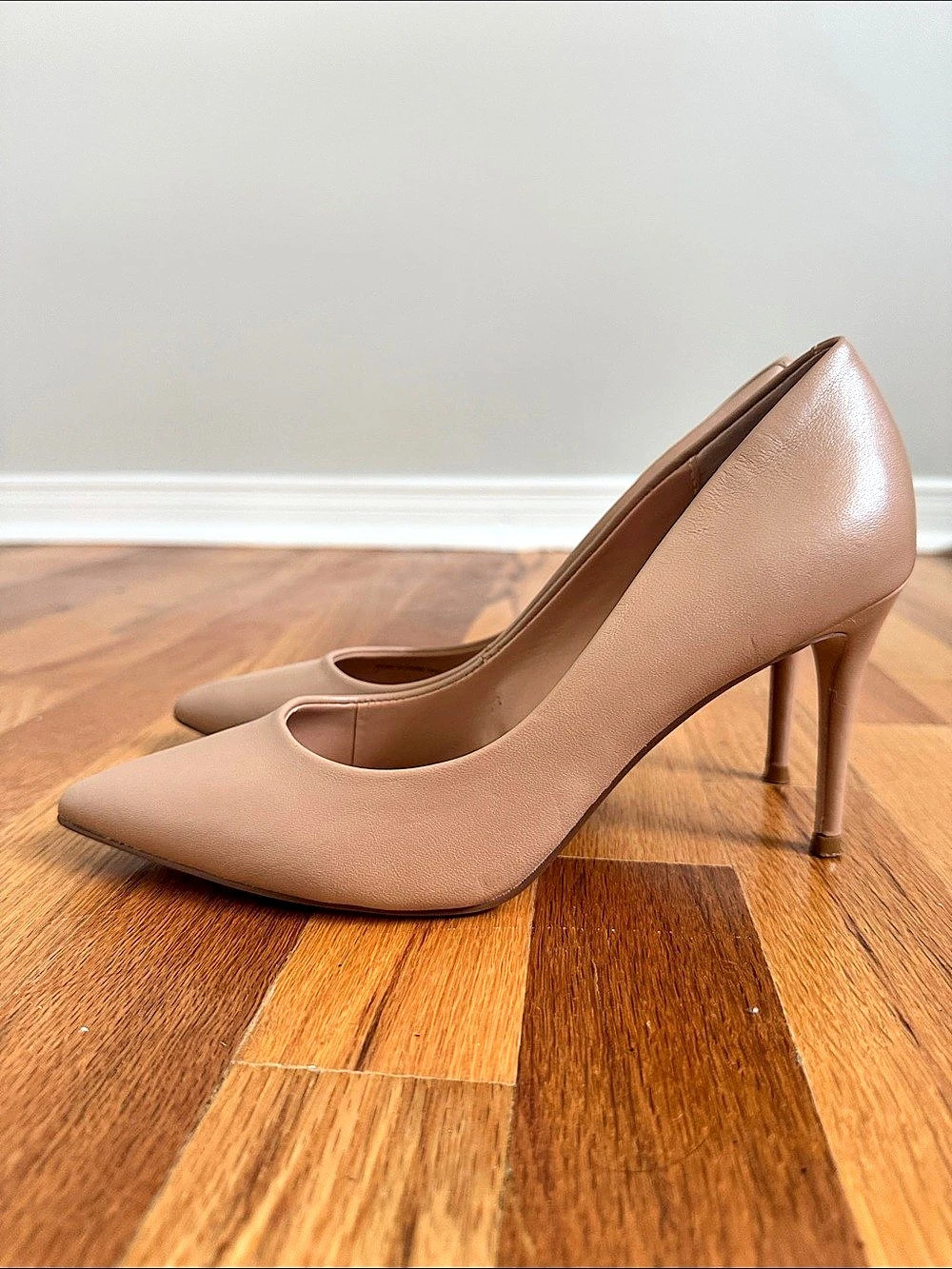 Steve Madden Vala Pump Pointed Toe Heels in Beige nude